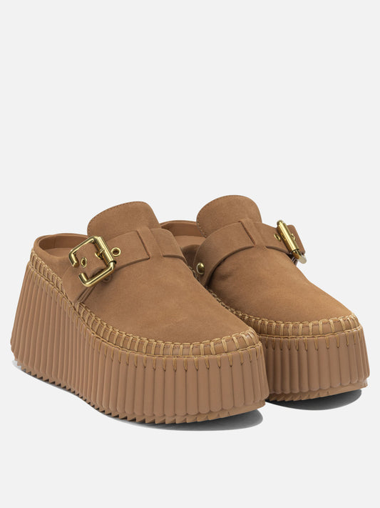 Mules 100% leather - 50% eva 50% rubber Brown - Chloé Women | PLP | VIETTI Online Store | 2