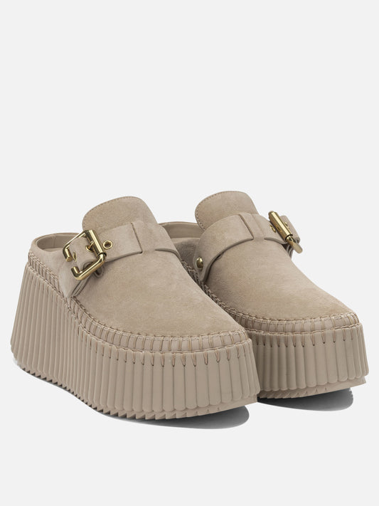 Mules 100% leather - 50% eva 50% rubber Beige - Chloé Women | PLP | VIETTI Online Store | 2