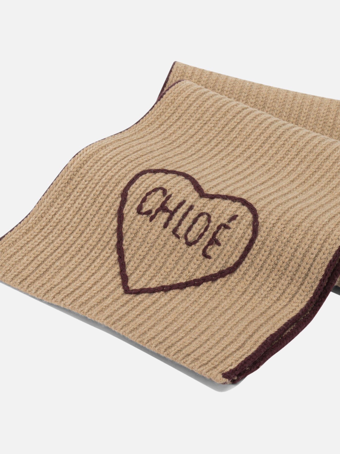 Classic scarves 70% wool 30% cashmere Brown - Chloé Women | PDP | VIETTI Online Store | Zoom-Modal_2