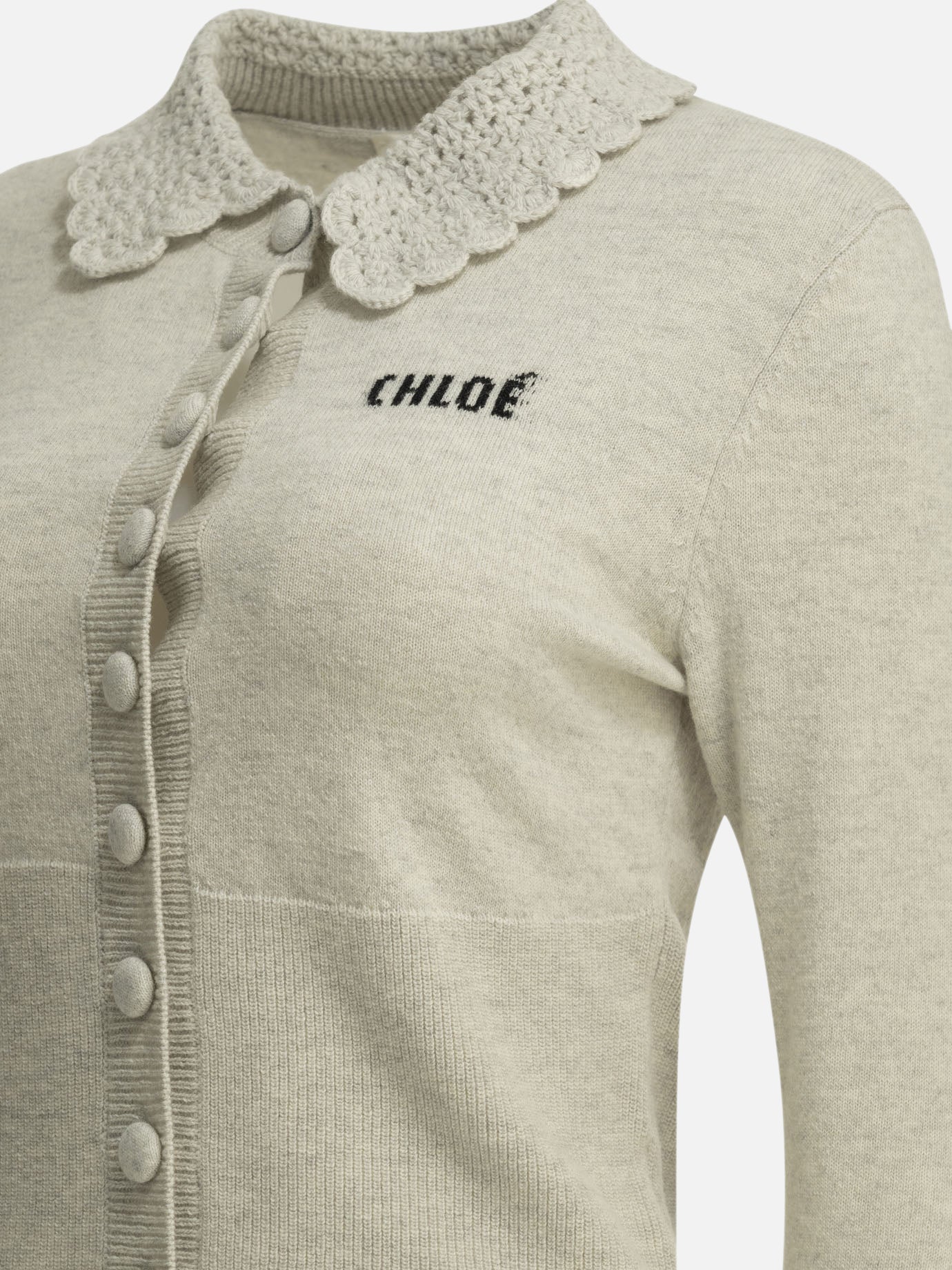 Polo sweater Logo Grey - Chloé Women | PDP | VIETTI Online Store | Zoom-Modal_6