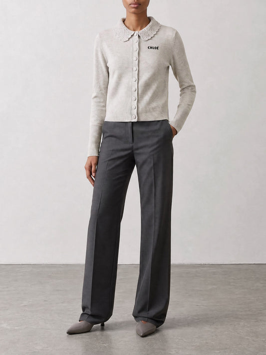 Polo sweater Logo Grey - Chloé Women | PLP | VIETTI Online Store | 2