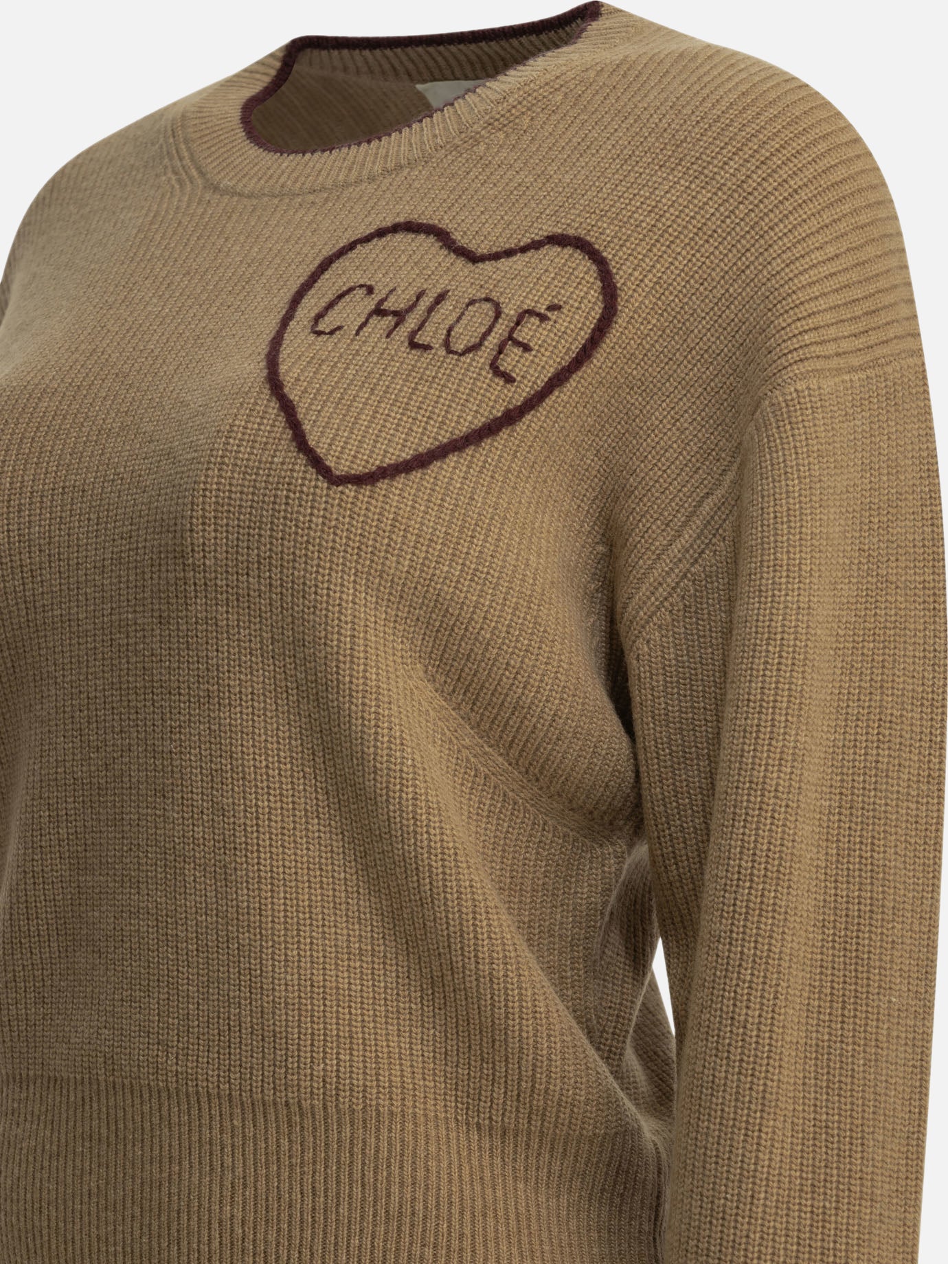 Maglioni girocollo Solid colour Marrone - Chloé Donna | PDP | VIETTI Online Store | Zoom-Modal_4