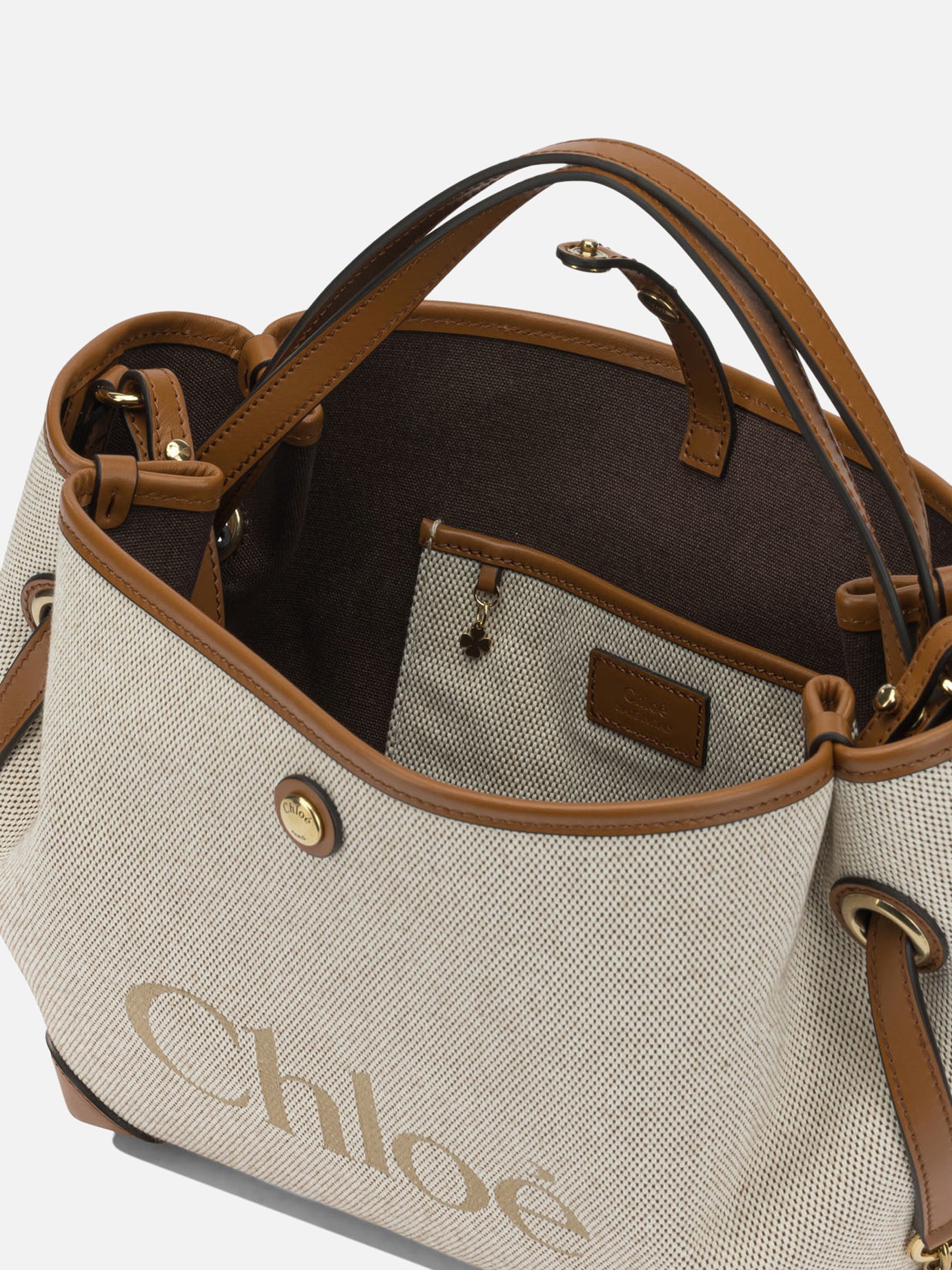 Medium bags 100% cotton 100% leather Brown - Chloé Women | PDP | VIETTI Online Store | Zoom-Modal_5