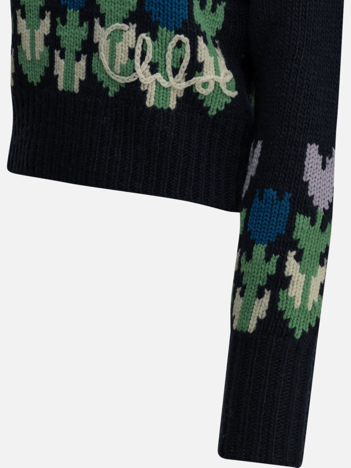 Chloé Logo Turtleneck Sweater Blue