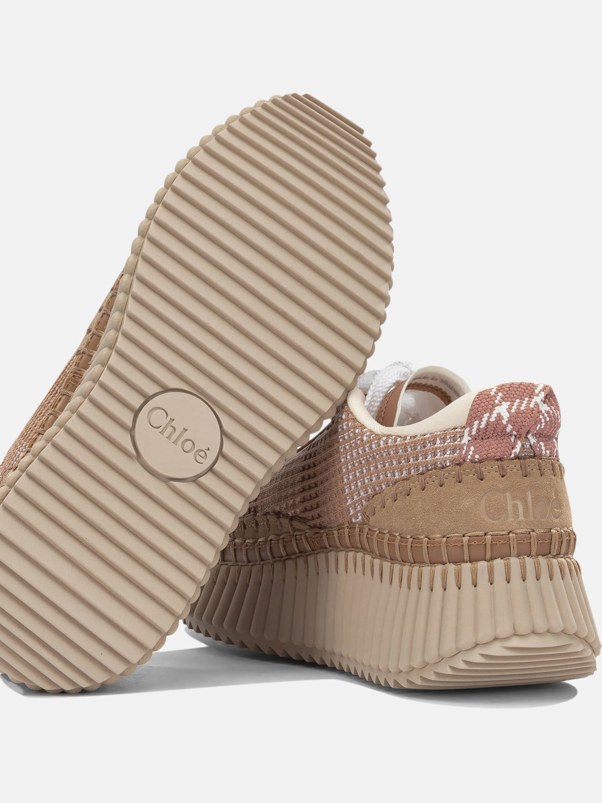 Chloé "Nama" Low-Top Sneakers Brown