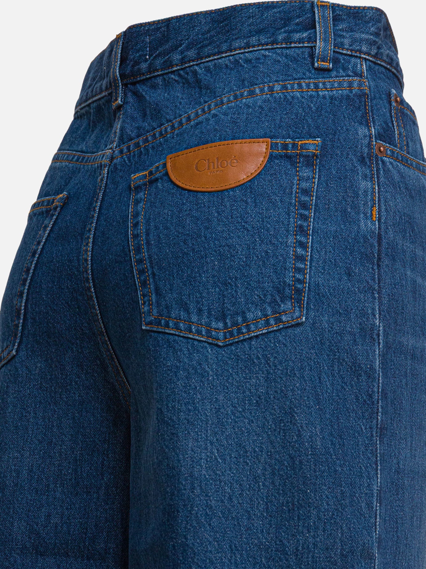 Wide-leg jeans Solid colour Blue - Chloé Women | PDP | VIETTI Online Store | Zoom-Modal_6