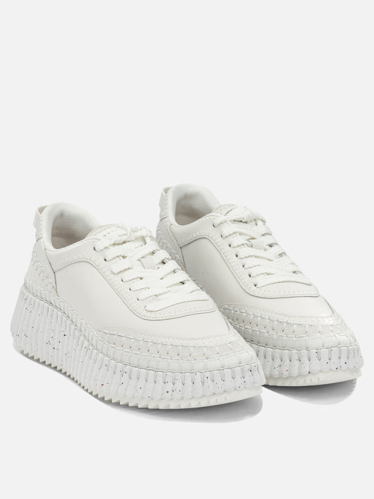 Low top sneakers 95% polyester 5% elastane - 100% ethylene vinyl acetate White - Chloé Women | PLP | VIETTI Online Store | 2