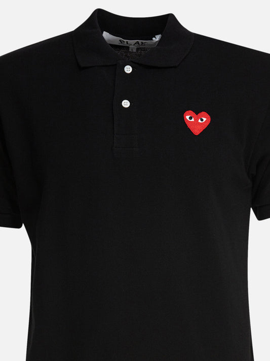 Polo shirts with buttons Logo Black - Comme Des Garçons Play Men | PDP | VIETTI Online Store | 2