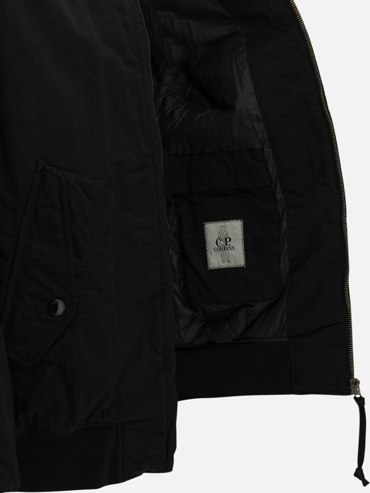 C.P. Company "T-Flatt Lens" Bomber Jacket Black