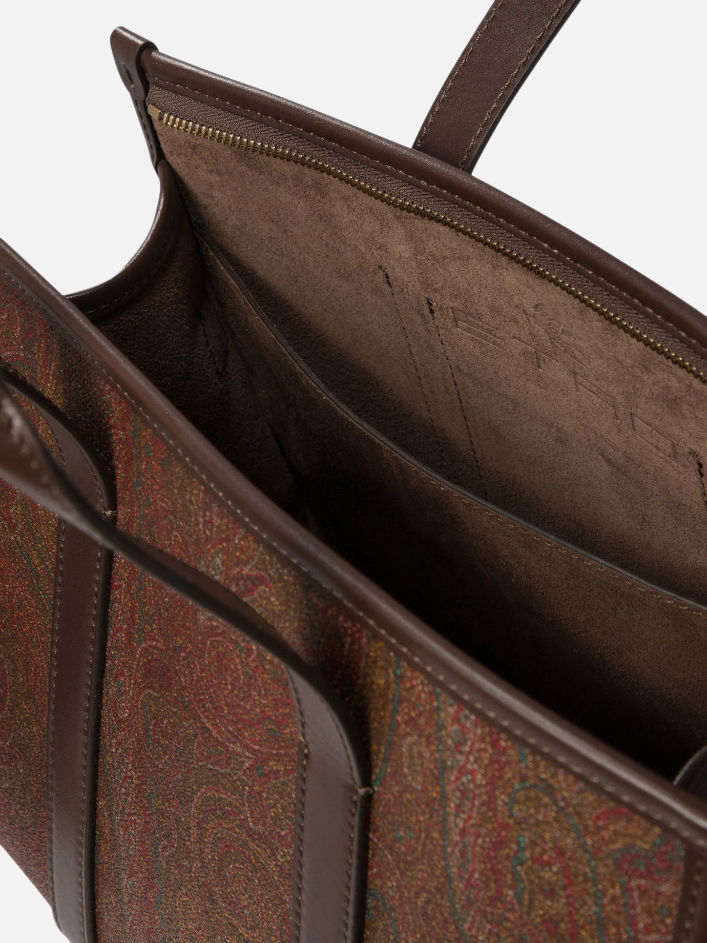 Medium bags 76% cotton 24% polyester - Other fabric: 100% polyvinylchloride - Other fabric: 100% cotton - Other fabric: 100% calf leather Brown - Etro Women | PDP | VIETTI Online Store | Zoom-Modal_5