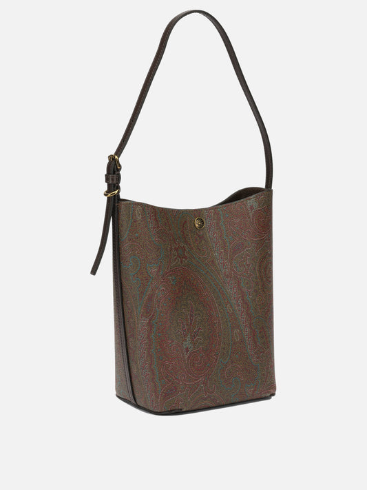 Small bags 76% cotton 24% polyester - Other fabric: 100% polyvinylchloride - Other fabric: 100% calf leather Brown - Etro Women | PLP | VIETTI Online Store | 2