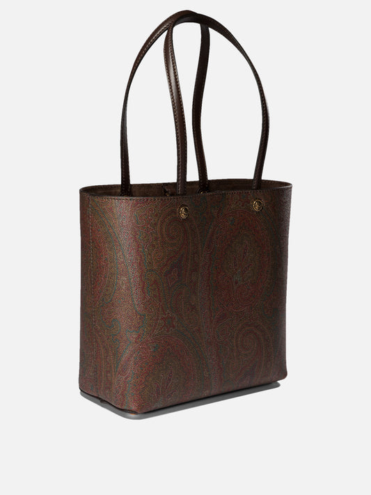 Small bags 76% cotton 24% polyester - Other fabric: 100% polyvinylchloride - Other fabric: 100% cotton - Other fabric: 100% calf leather Brown - Etro Women | PLP | VIETTI Online Store | 2