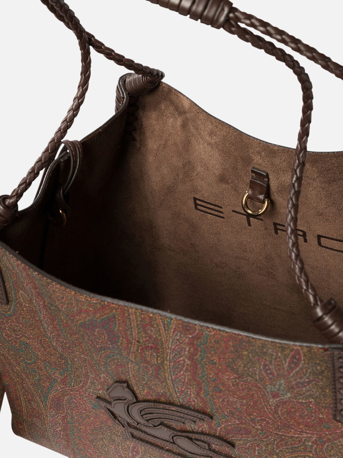 Medium bags 76% cotton 24% polyester - Other fabric: 100% polyvinylchloride - Other fabric: 100% cotton - Other fabric: 100% calf leather Brown - Etro Women | PDP | VIETTI Online Store | Zoom-Modal_5