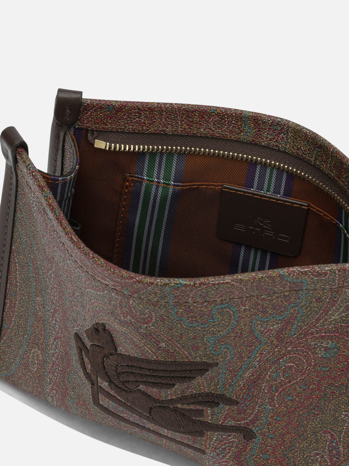 Small bags 76% cotton 24% polyester - Other fabric: 100% polyvinylchloride - Other fabric: 100% calf leather Brown - Etro Women | PDP | VIETTI Online Store | Zoom-Modal_5