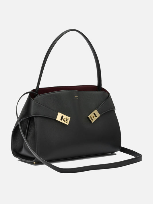 Ferragamo "Hug" Medium Clutch Black