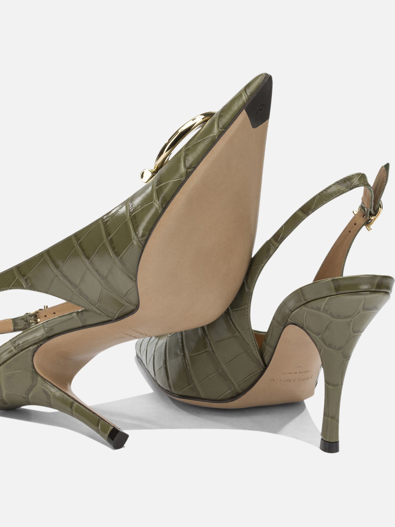 Slingbacks 0794993 Green - Ferragamo Women | PDP | VIETTI Online Store | Zoom-Modal_5