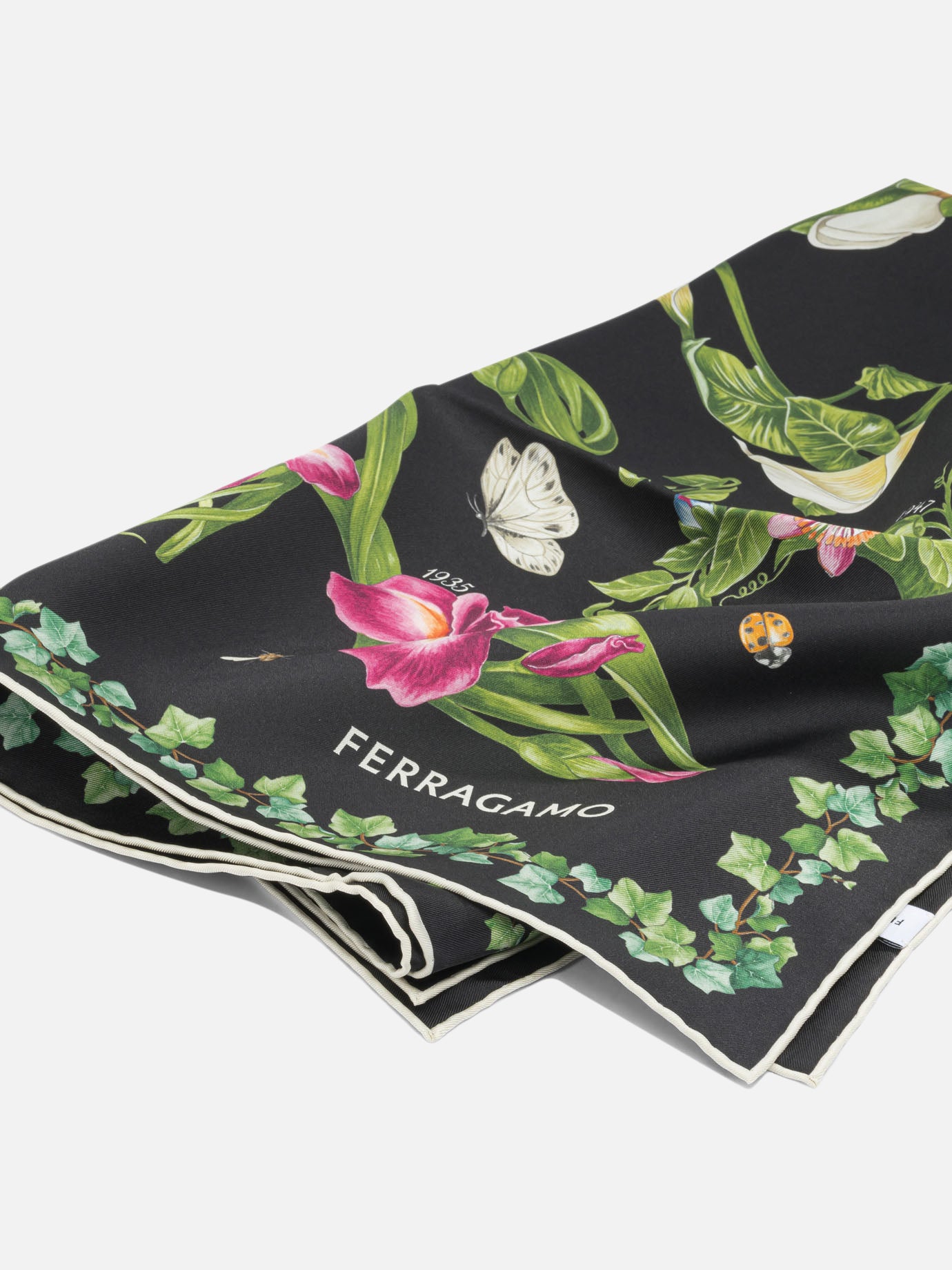Silk scarves 0795202 Black - Ferragamo Women | PDP | VIETTI Online Store | Zoom-Modal_2