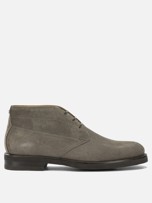 Ferragamo "Settimo" Lace-Up Ankle Boots Grey