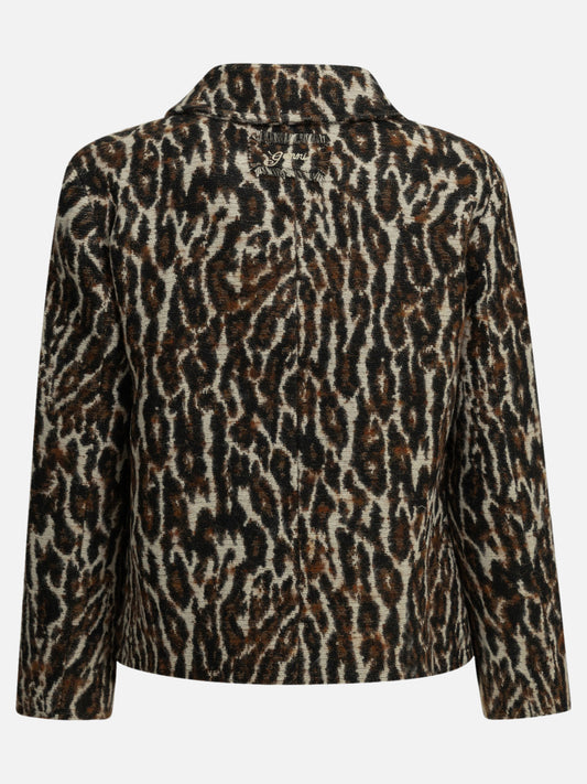 Ganni "Leopard" Blazer Brown