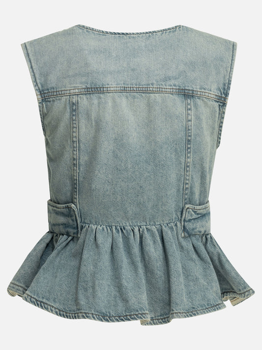 Casual tops Solid colour Light blue - Ganni Women | PLP | VIETTI Online Store | 2