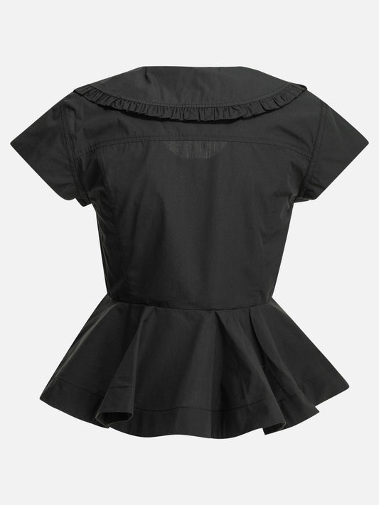 Blouses Solid colour Black - Ganni Women | PLP | VIETTI Online Store | 2