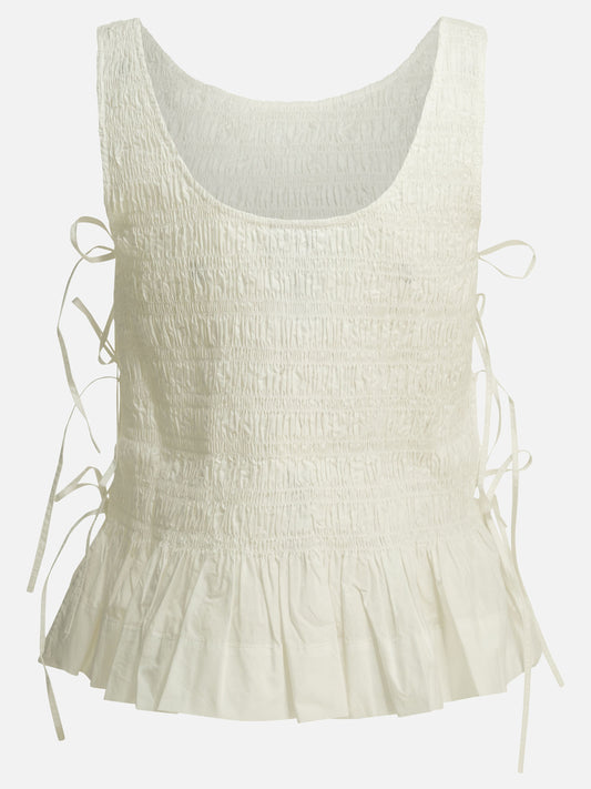 Casual tops Solid colour White - Ganni Women | PLP | VIETTI Online Store | 2