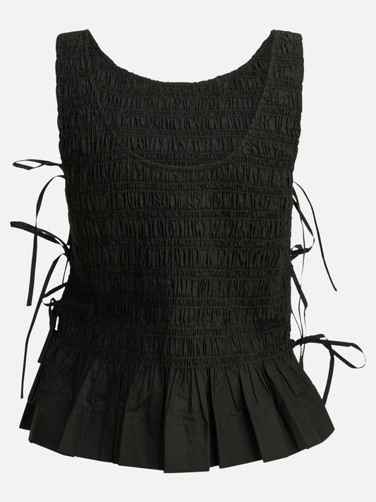 Casual tops Solid colour Black - Ganni Women | PLP | VIETTI Online Store | 2
