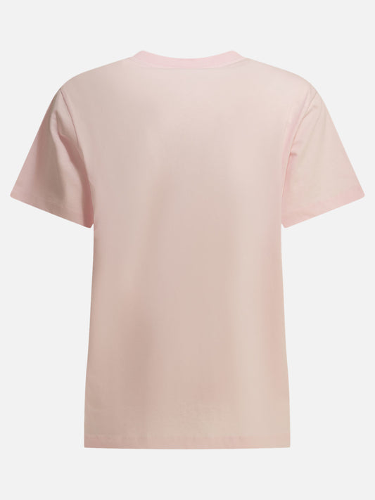 Crewneck t-shirts Logo Pink - Ganni Women | PLP | VIETTI Online Store | 2