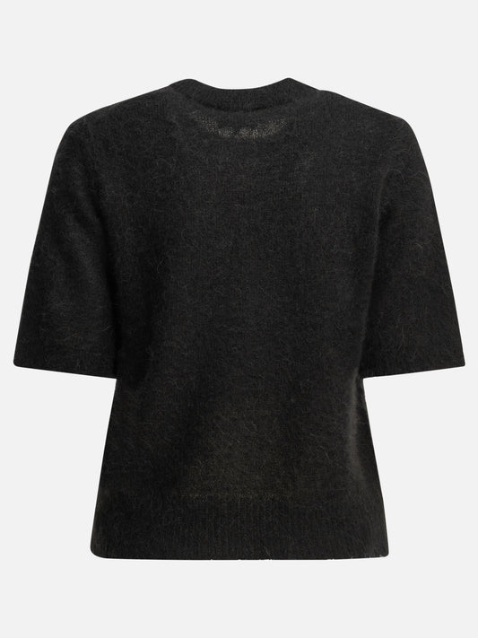 Crewneck sweaters Logo Black - Ganni Women | PLP | VIETTI Online Store | 2
