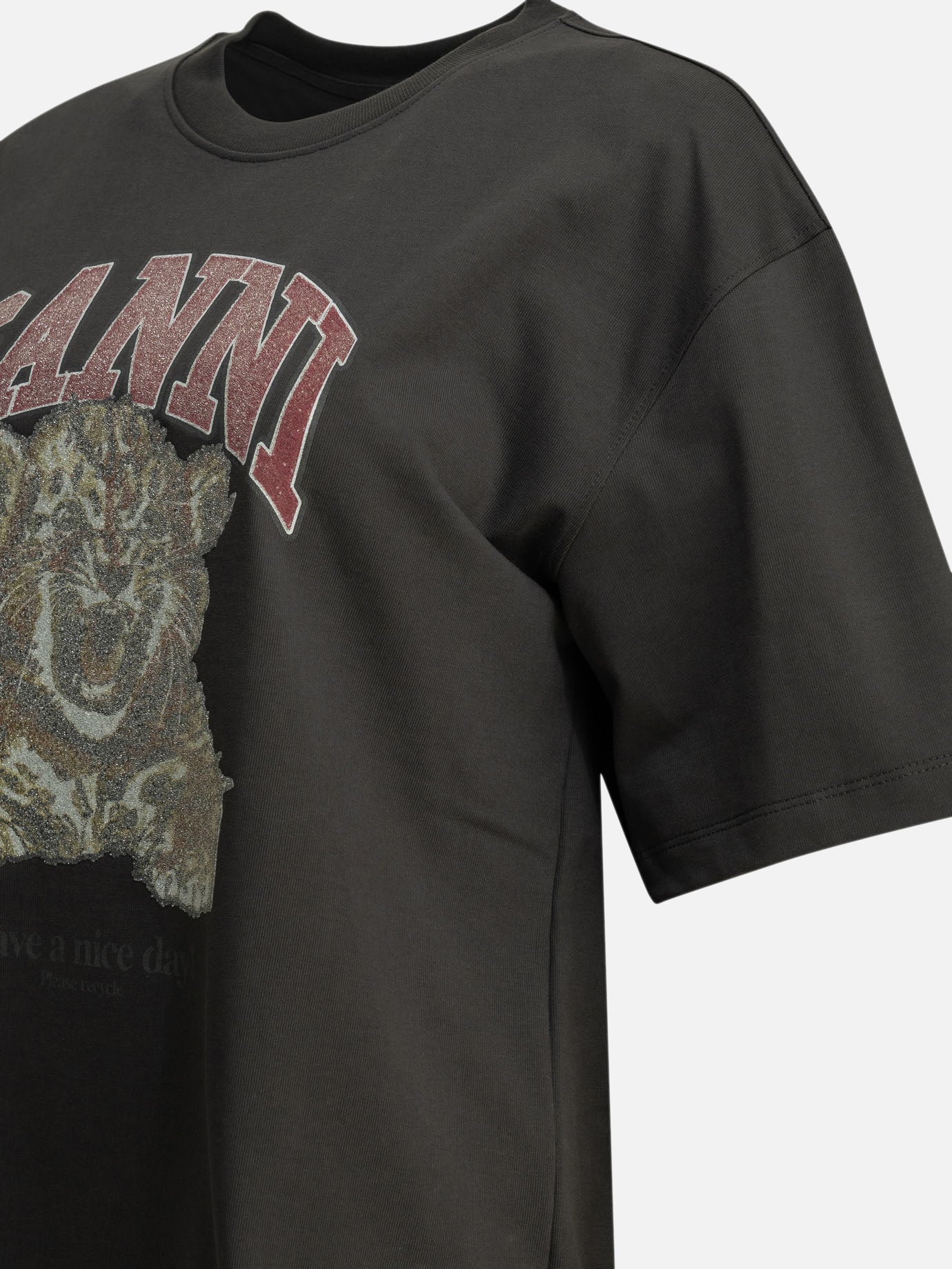 Crewneck t-shirts Logo Black - Ganni Women | PDP | VIETTI Online Store | Zoom-Modal_6