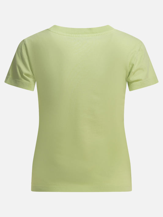 Crewneck t-shirts Logo Green - Ganni Women | PLP | VIETTI Online Store | 2