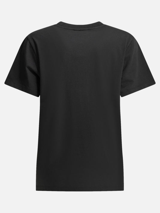 Crewneck t-shirts Logo Black - Ganni Women | PLP | VIETTI Online Store | 2