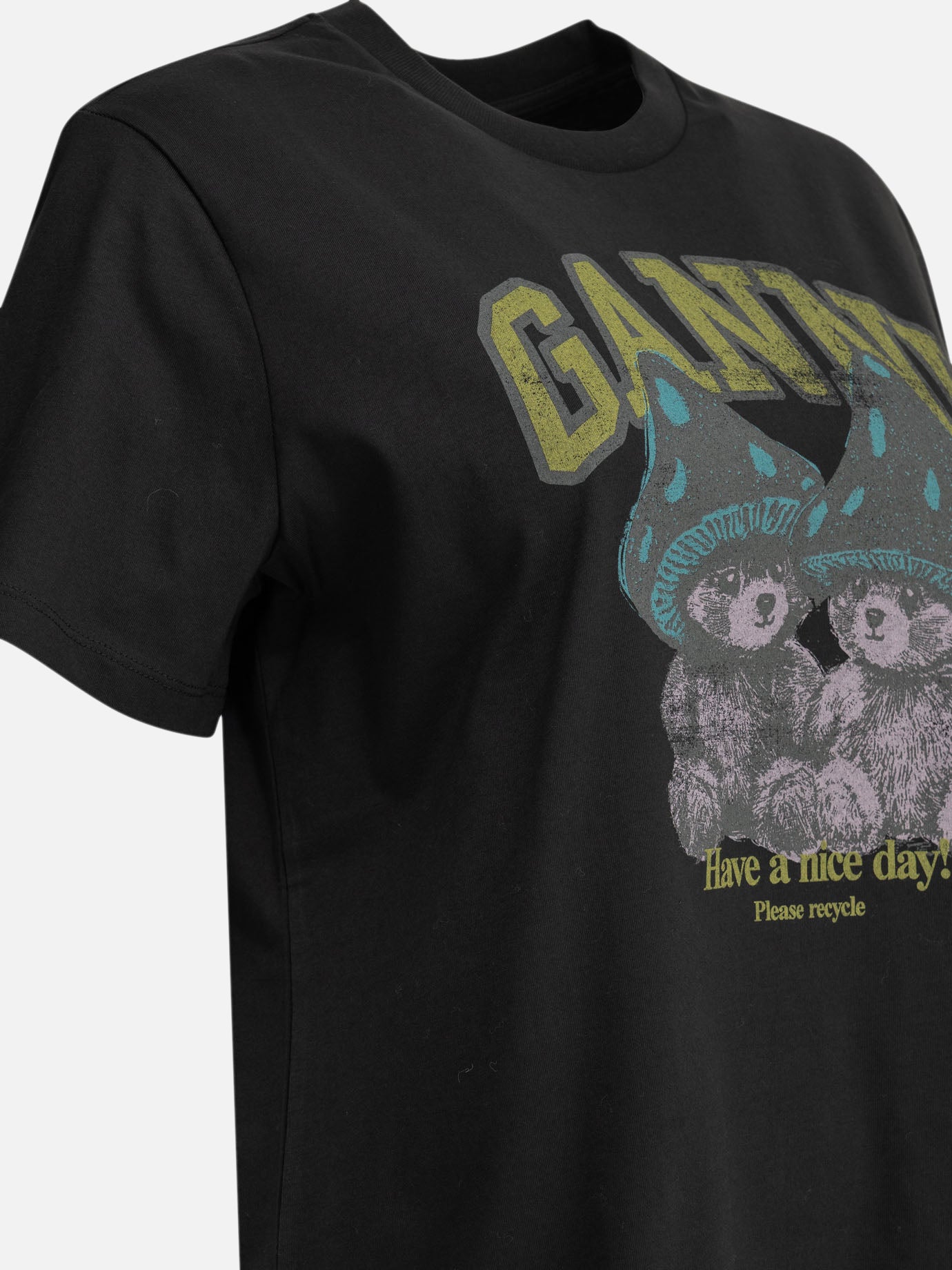 Crewneck t-shirts Logo Black - Ganni Women | PDP | VIETTI Online Store | Zoom-Modal_4