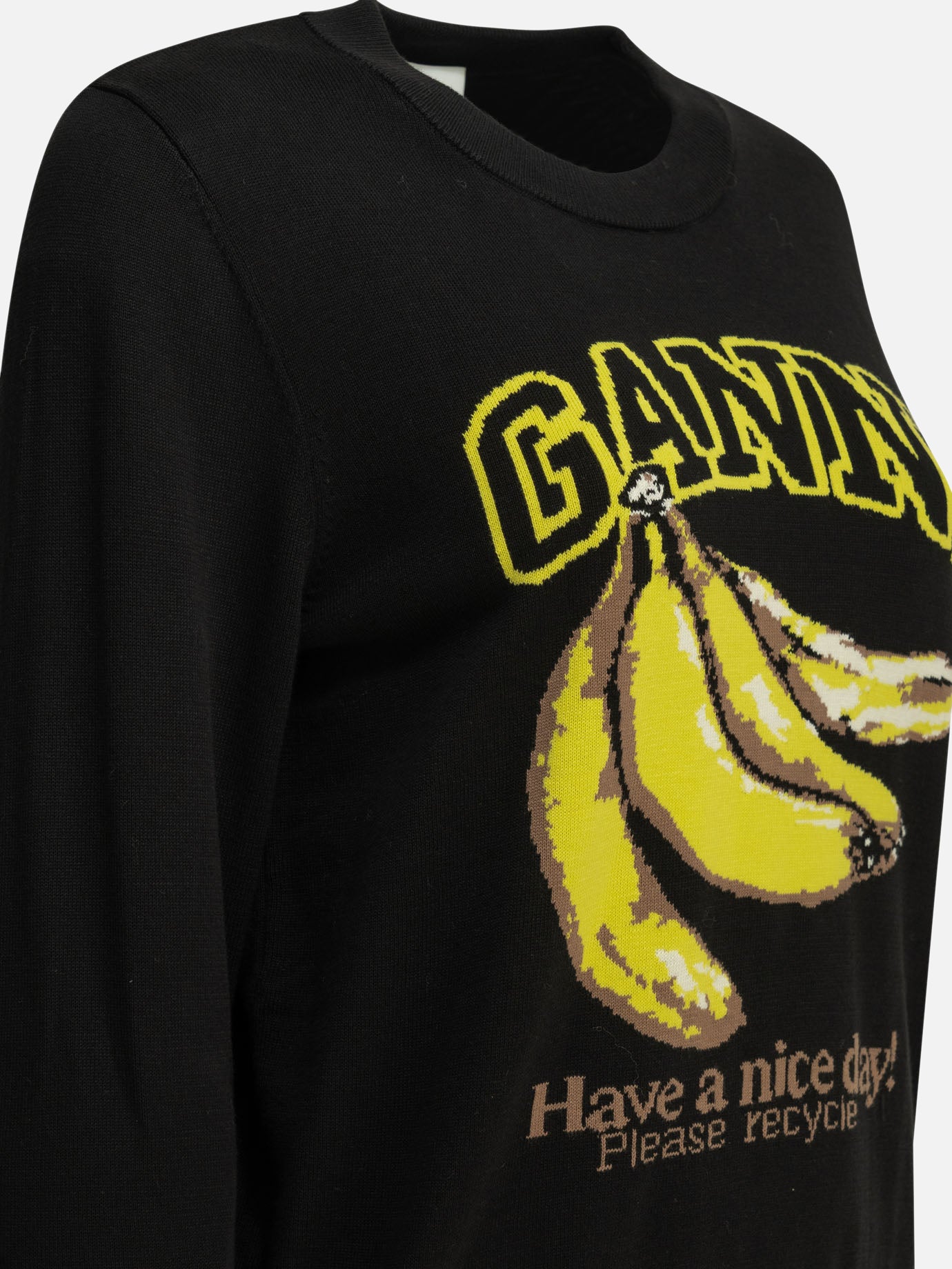 Crewneck sweaters Logo Black - Ganni Women | PDP | VIETTI Online Store | Zoom-Modal_6