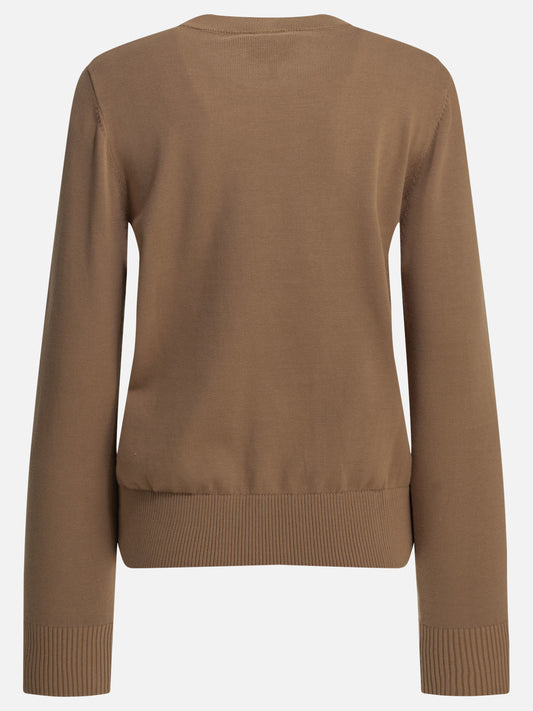 Crewneck sweaters Logo Brown - Ganni Women | PLP | VIETTI Online Store | 2
