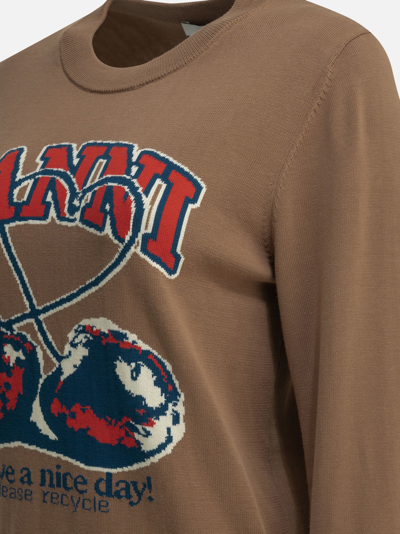 Crewneck sweaters Logo Brown - Ganni Women | PDP | VIETTI Online Store | Zoom-Modal_4