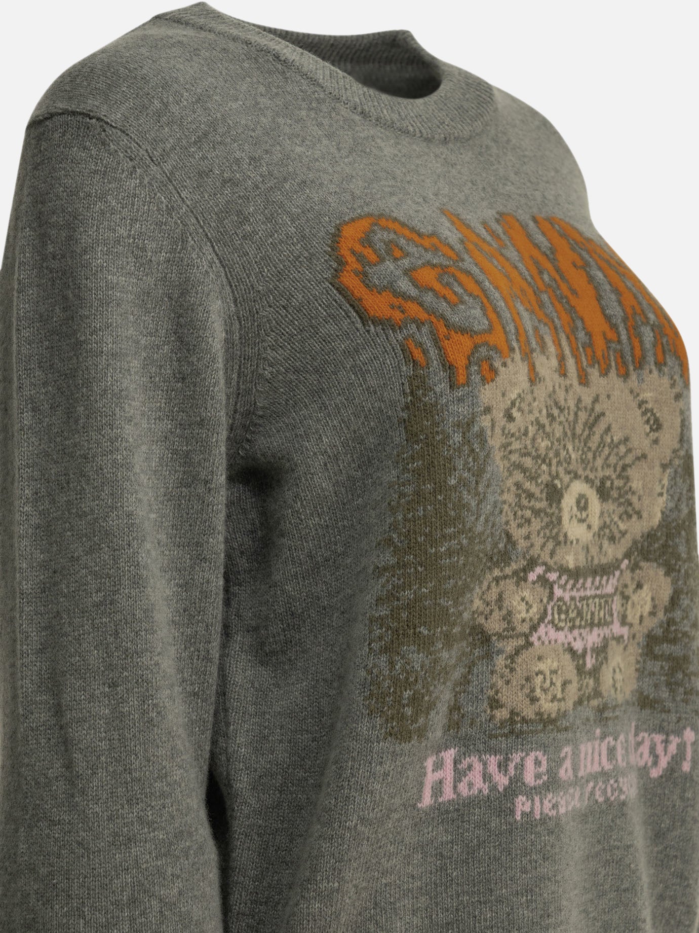 Crewneck sweaters Logo Grey - Ganni Women | PDP | VIETTI Online Store | Zoom-Modal_4