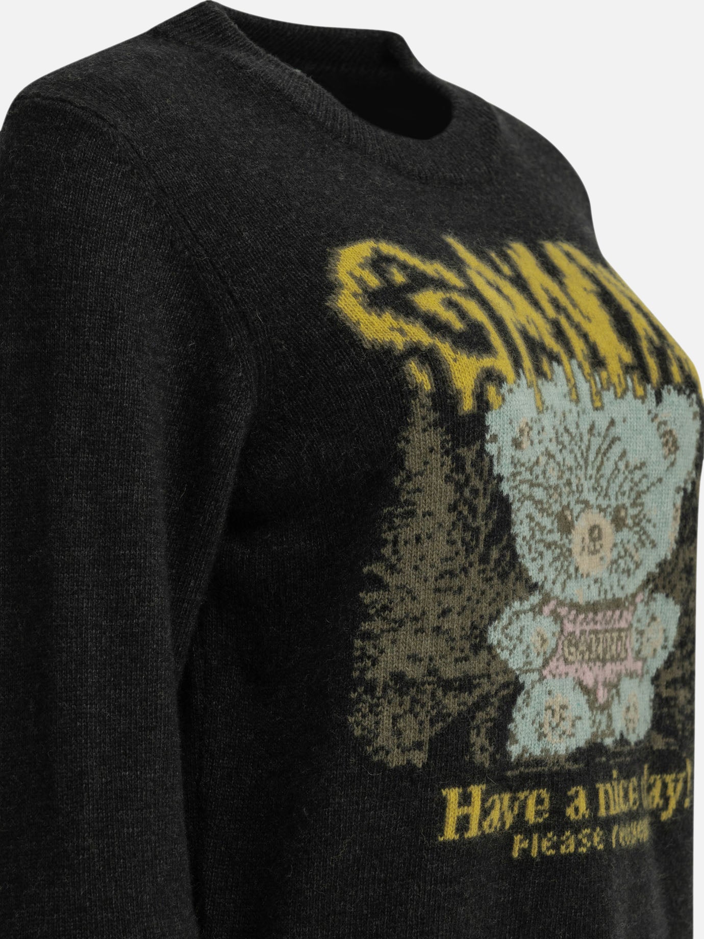 Crewneck sweaters Logo Black - Ganni Women | PDP | VIETTI Online Store | Zoom-Modal_4