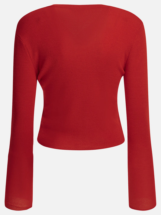 Cardigans Logo Red - Ganni Women | PLP | VIETTI Online Store | 2