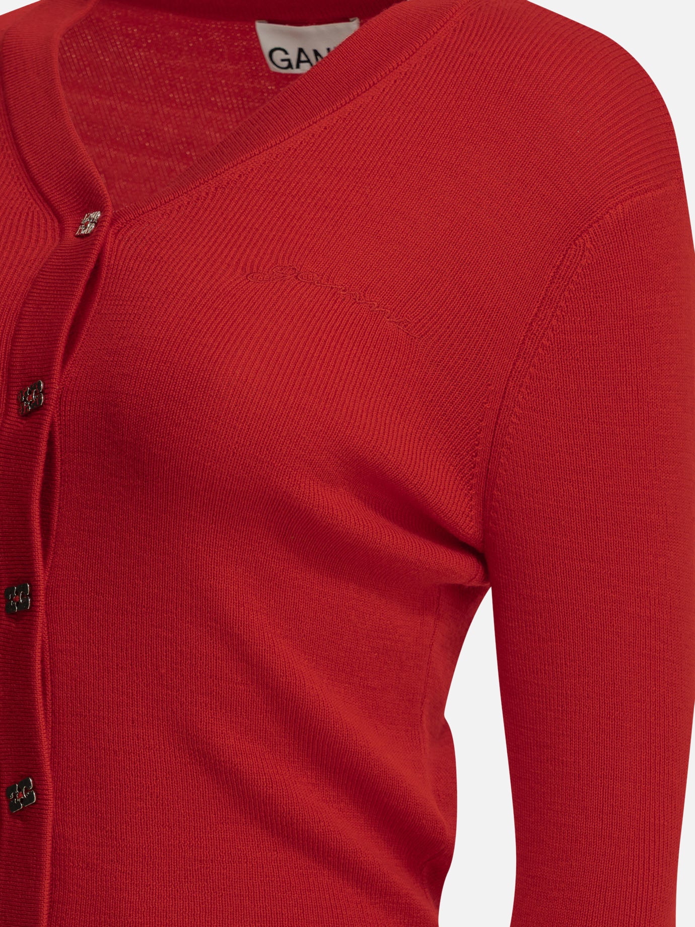 Cardigans Logo Red - Ganni Women | PDP | VIETTI Online Store | Zoom-Modal_4