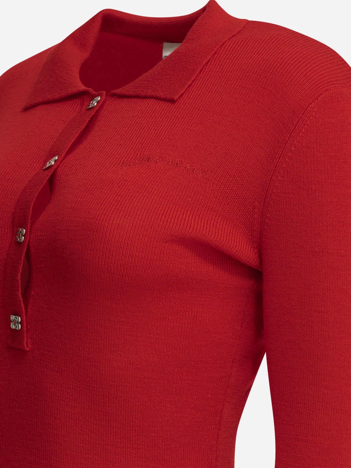 Polo sweater Logo Red - Ganni Women | PDP | VIETTI Online Store | Zoom-Modal_4