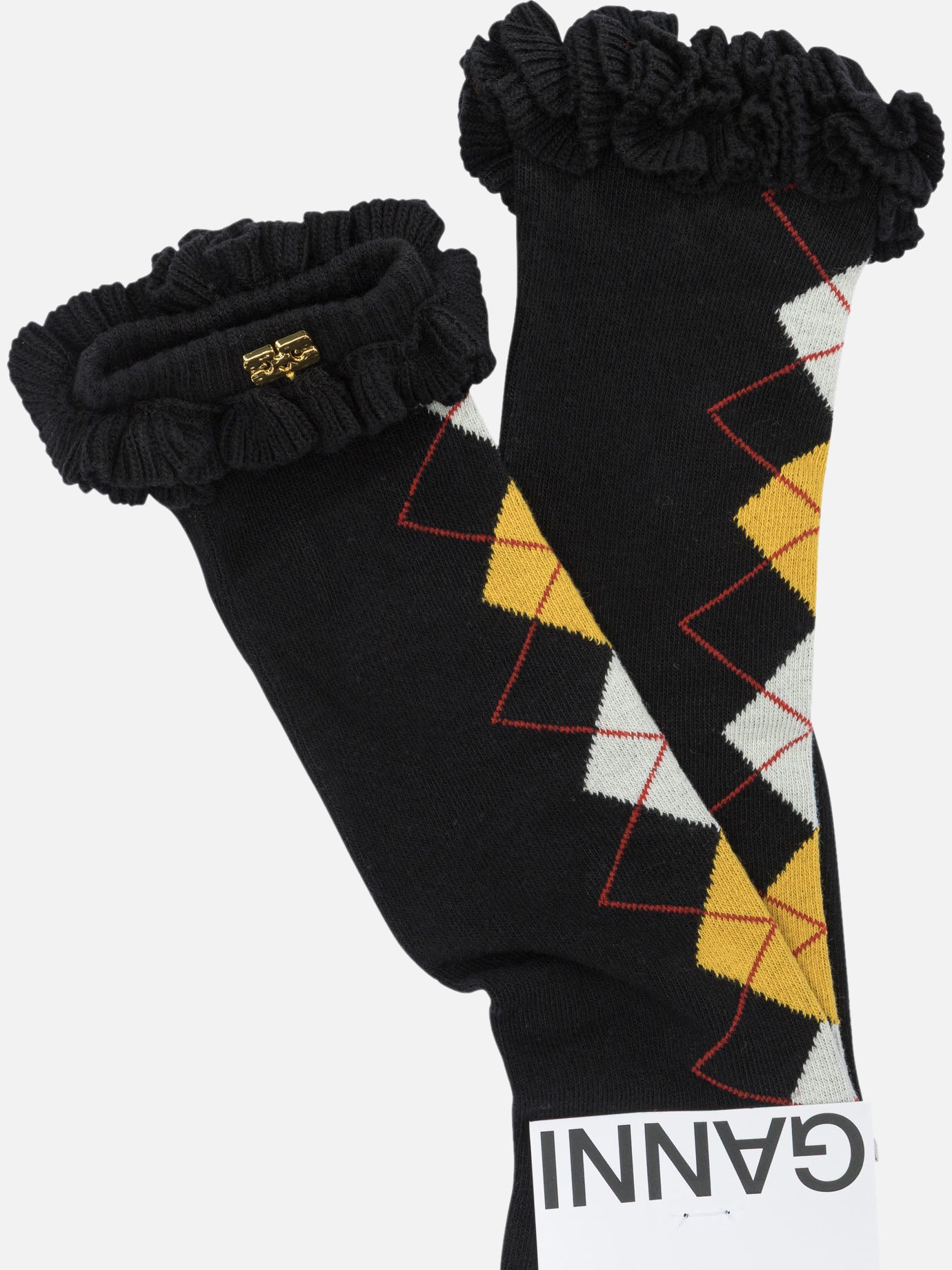 Calze classiche 100% organic cotton Nero - Ganni Donna | PDP | VIETTI Online Store | Zoom-Modal_2