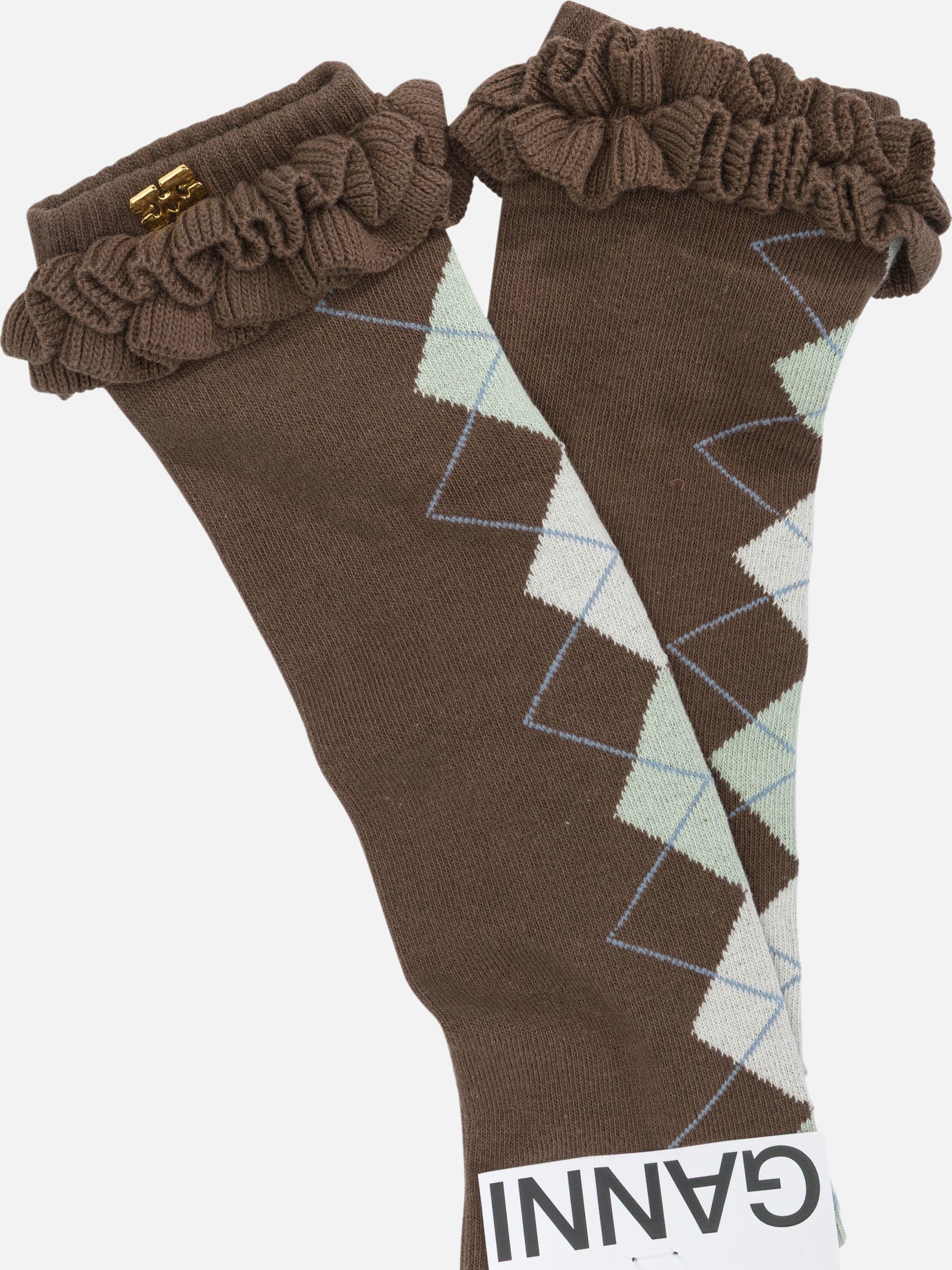 Calze classiche 100% organic cotton Marrone - Ganni Donna | PDP | VIETTI Online Store | Zoom-Modal_2