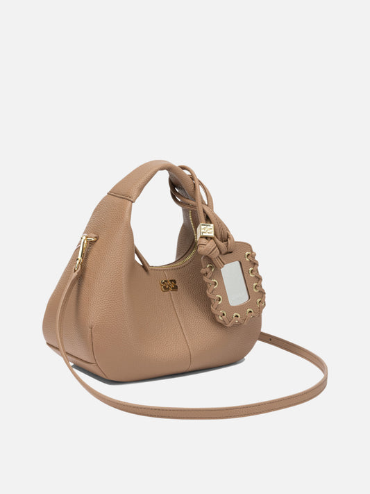 Small bags 52% recycled polyester 48% polyurethane Brown - Ganni Women | PLP | VIETTI Online Store | 2