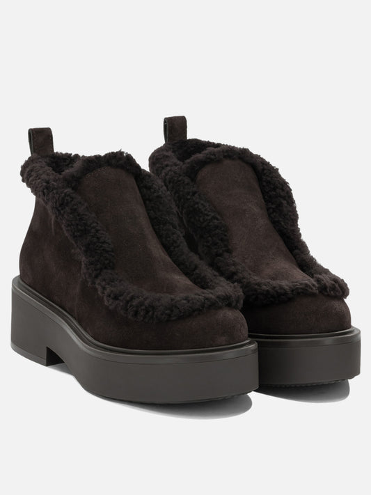 Gianvito Rossi "Yari" Pull-On Ankle Boots Brown