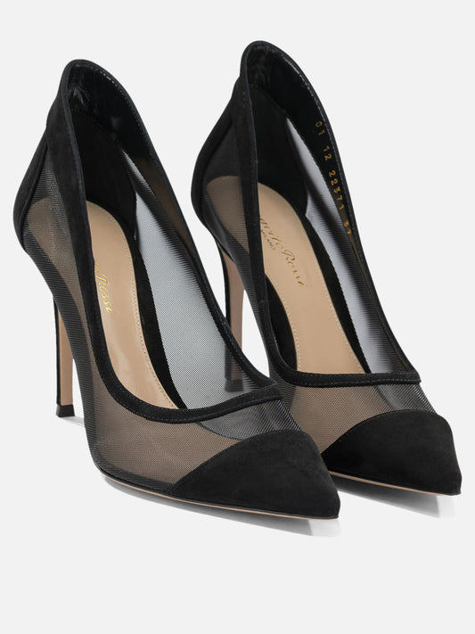 Pumps 80% fabric 20% suede- 100% calf leather Black - Gianvito Rossi Women | PDP | VIETTI Online Store | 2