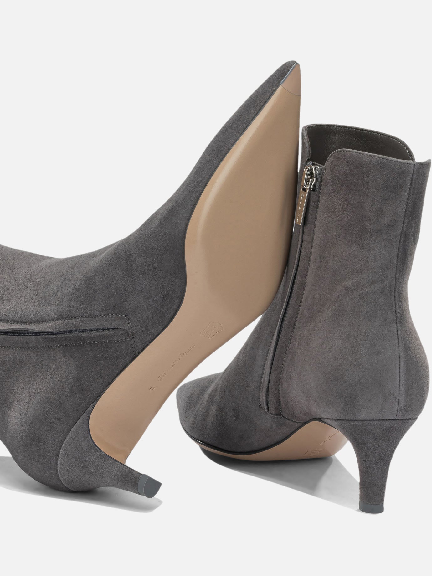 Zipped boots 100% suede leather - 100% calf leather Blue - Gianvito Rossi Women | PDP | VIETTI Online Store | Zoom-Modal_5