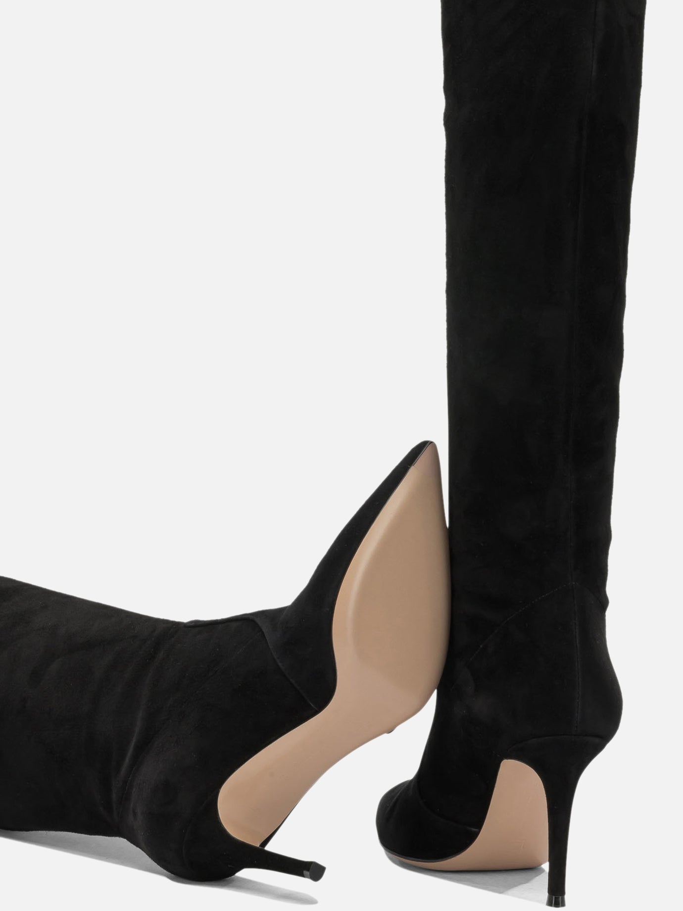 Knee-high 100% suede leather - 100% calf leather Black - Gianvito Rossi Women | PDP | VIETTI Online Store | Zoom-Modal_5