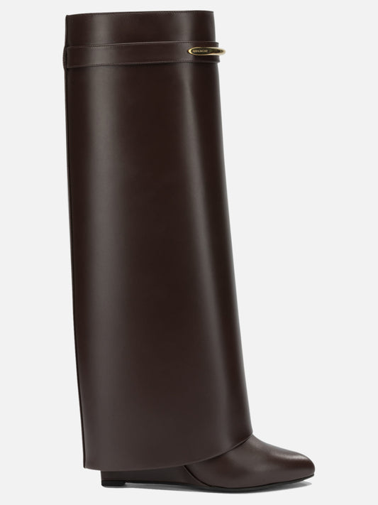 Givenchy "Shark Pinch" Knee Boots Brown
