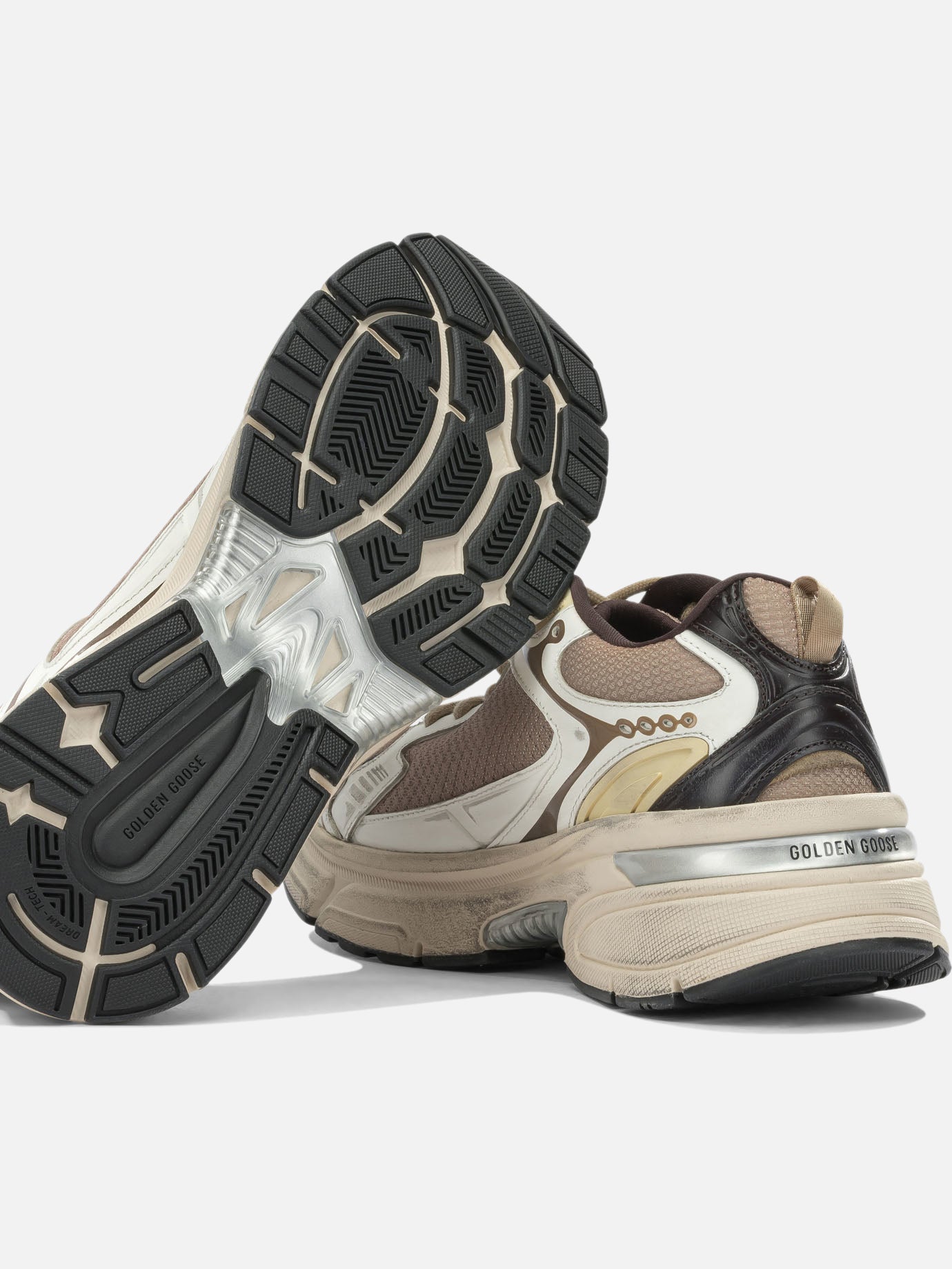 Low top sneakers 62% cow leather 38% polyester - 100% rubber Beige - Golden Goose Men | PDP | VIETTI Online Store | Zoom-Modal_5
